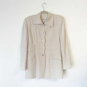 MYRENE DE PREMONVILLE Paris Cream Colored Scallop Edge Jacket